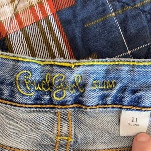 Cruel girl slim bootcut jeans size 11 extra long